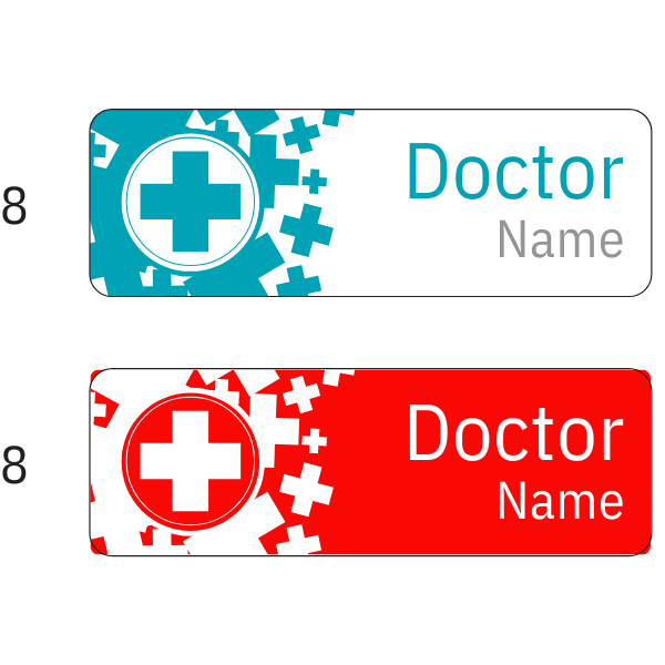 Doctor Name Badges | 75mm x 25mm