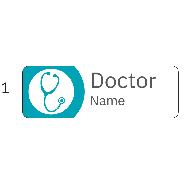 Doctor Name Badges | 75mm x 25mm