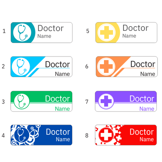 Doctor Name Badges | 75mm x 25mm